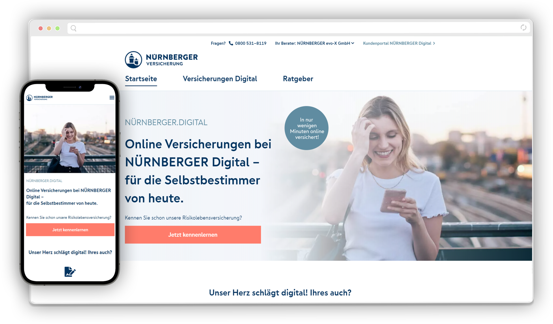 Nürnberger Digital - Referenz eines Kundenprojekts von Web Solutions
